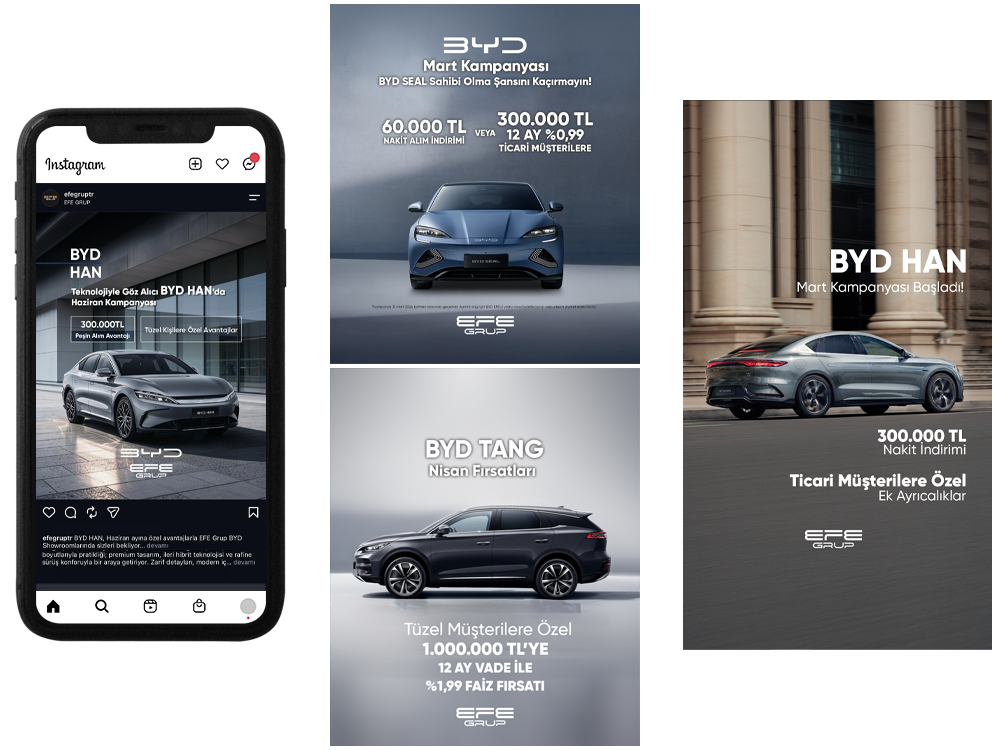 BYD EFE sosyal medya çalışması